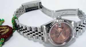 Ladies Watches | Dress Watches | Sant Blanc ROLEX Ladies 26mm 18kt White Gold & Stainless Steel DateJust Rose Roman Model 69174