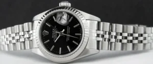 Ladies Watches | Dress Watches | Sant Blanc ROLEX Ladies 26mm 18kt White Gold & Stainless Steel Datejust Black Stick Dial Model 79174