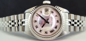 Ladies Watches | Dress Watches | Sant Blanc ROLEX Ladies 26mm 18kt White Gold & Stainless Steel DateJust MOP Deco Roman Dial Model 79174