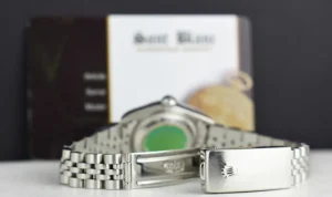 Ladies Watches | Dress Watches | Sant Blanc ROLEX Ladies 26mm 18kt White Gold & Stainless Steel Datejust Rhodium Roman Dial Model 79174