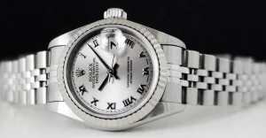 Ladies Watches | Dress Watches | Sant Blanc ROLEX Ladies 26mm 18kt White Gold & Stainless Steel DateJust Silver Roman Model 69174