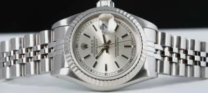 Ladies Watches | Dress Watches | Sant Blanc ROLEX Ladies 26mm 18kt White Gold & Stainless Steel DateJust Silver Stick Model 69174