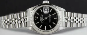 Ladies Watches | Dress Watches | Sant Blanc ROLEX Ladies 26mm 18kt White Gold & Stainless Steel Datejust Black Stick Dial Model 79174