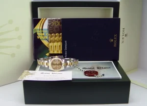 Ladies Watches | Dress Watches | Sant Blanc ROLEX Ladies 26mm 18kt Yellow Gold & Stainless Steel Datejust Champagne Concentric Dial Model 179173