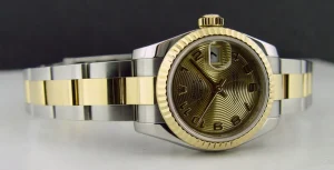 Ladies Watches | Dress Watches | Sant Blanc ROLEX Ladies 26mm 18kt Yellow Gold & Stainless Steel Datejust Champagne Concentric Dial Model 179173