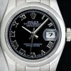 Ladies Watches | Dress Watches | Sant Blanc ROLEX Ladies 26mm Stainless Steel DateJust Black Roman Dial Model 179160