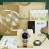 Ladies Watches | Dress Watches | Sant Blanc ROLEX Ladies 26mm Stainless Steel DateJust Black Roman Dial Oyster Band Model 179160
