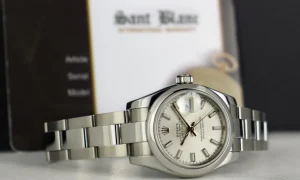 Ladies Watches | Dress Watches | Sant Blanc ROLEX Ladies 26mm Stainless DateJust Silver Index Oyster Band Model 179160