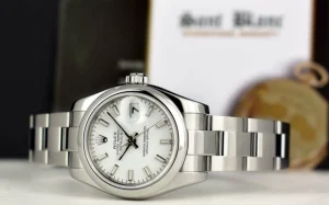 Ladies Watches | Dress Watches | Sant Blanc ROLEX Ladies 26mm Stainless Steel DateJust White Index Dial Oyster Band Model 179160