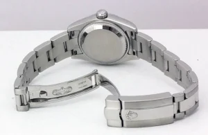 Ladies Watches | Dress Watches | Sant Blanc ROLEX Ladies 26mm Stainless Steel DateJust Black Roman Dial Model 179160