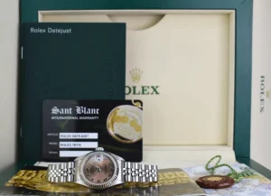 Dress Watches | Ladies Watches | Sant Blanc ROLEX Ladies 26mm White Gold & Stainless Steel DateJust Rose Roman Dial Model 79174