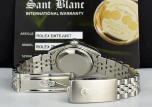 Dress Watches | Ladies Watches | Sant Blanc ROLEX Ladies 26mm White Gold & Stainless Steel DateJust Rose Roman Dial Model 79174