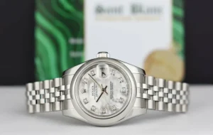 Dress Watches | Sant Blanc ROLEX Ladies Stainless Steel Datejust Mother of Pearl Diamond Jubilee Band Model 179160