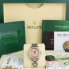 Ladies Watches | President Dress Watches | Sant Blanc ROLEX LADIES White Gold & Stainless Steel Pink CRYSTAL Diamond Dial Model 179384