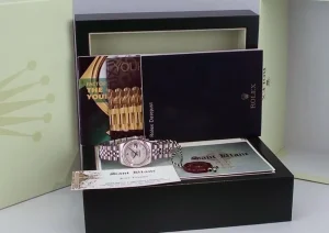 Ladies Watches | Dress Watches | Sant Blanc Rolex Ladies White Gold & Stainless Steel Pearl Diamond Dial DateJust Model 179174