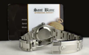 Ladies Watches | President Dress Watches | Sant Blanc ROLEX LADIES White Gold & Stainless Steel Pink CRYSTAL Diamond Dial Model 179384