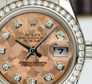 Ladies Watches | President Dress Watches | Sant Blanc ROLEX LADIES White Gold & Stainless Steel Pink CRYSTAL Diamond Dial Model 179384