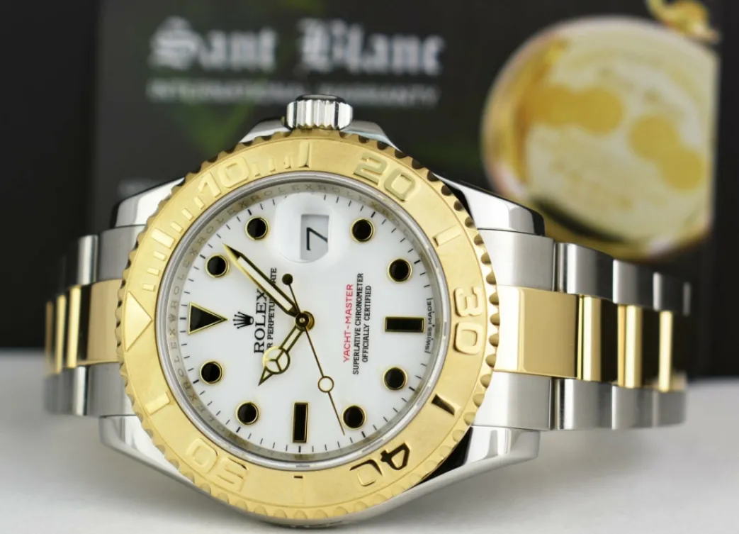 rolex_mens_kt_gold__stain_10-3.webp Yachting Professional Watches | Men's Watches | Sant Blanc ROLEX Mens 18kt Gold & Stainless Yachtmaster White Index Model 16623
