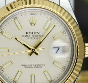Men's Watches | Dress Watches | Sant Blanc ROLEX Mens 18kt Gold & Stainless Steel DateJust II Ivory Index Model 116333