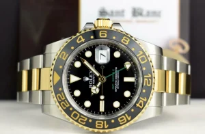 Men's Watches | Pilots Professional Watches | Sant Blanc ROLEX Mens 18kt Gold & Stainless Steel GMT Master II Black Dial Model 116713