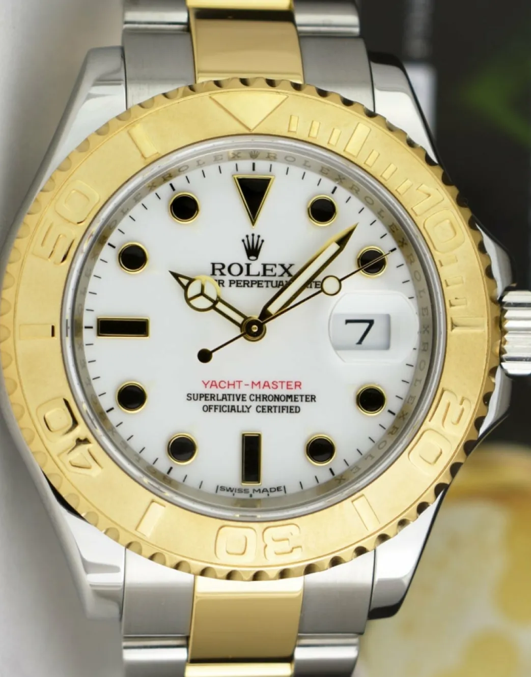 rolex_mens_kt_gold__stain_5-8.webp Yachting Professional Watches | Men's Watches | Sant Blanc ROLEX Mens 18kt Gold & Stainless Yachtmaster White Index Model 16623