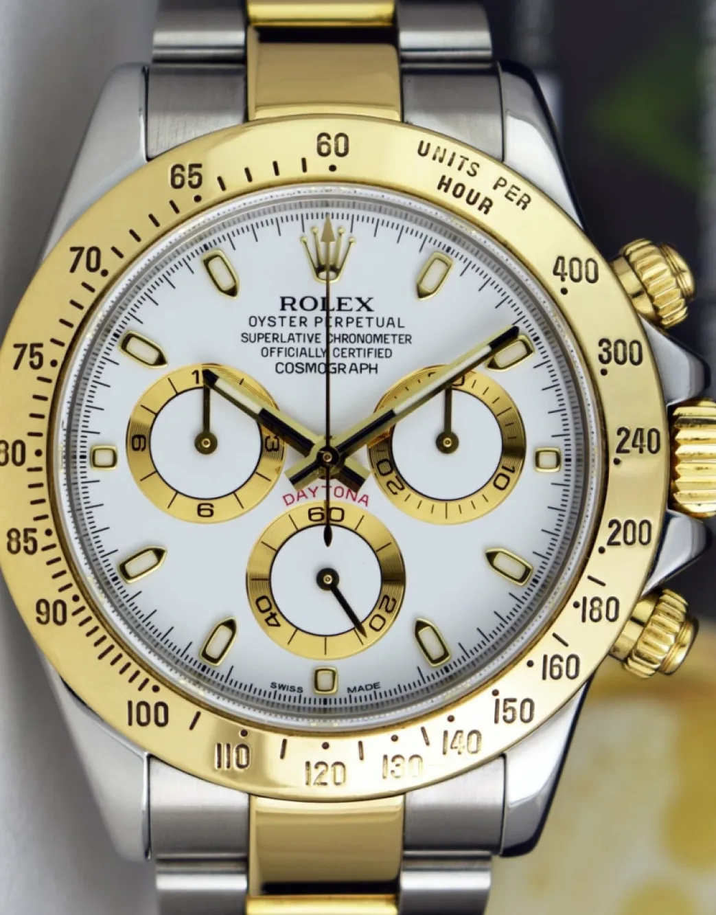 rolex_mens_kt_gold__stain_8-5.webp Sports Watches | Men's Watches | Sant Blanc ROLEX Mens 18kt Gold & Stainless Steel Daytona White Index Dial Model 116523