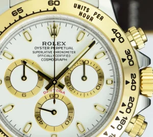 Sports Watches | Men's Watches | Sant Blanc ROLEX Mens 18kt Gold & Stainless Steel Daytona White Index Dial Model 116503