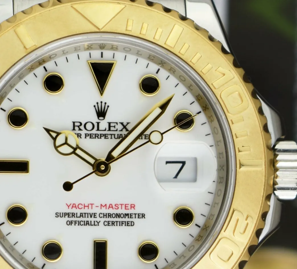 rolex_mens_kt_gold__stain_8-8.webp Yachting Professional Watches | Men's Watches | Sant Blanc ROLEX Mens 18kt Gold & Stainless Yachtmaster White Index Model 16623