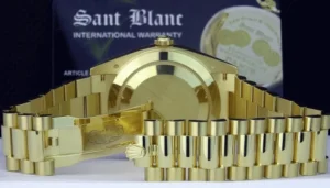 Men's Watches | President Dress Watches | Sant Blanc ROLEX Mens 18kt Gold Day Date 40mm President Champagne Roman Dial Model 228238