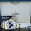 Men's Watches | Racing Professional Watches | Sant Blanc ROLEX Mens 18kt Gold Daytona White Panda Arabic Dial Fat Buckle Model 116528