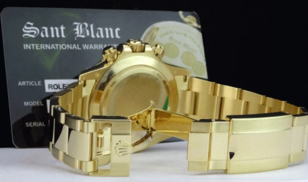 rolex_mens_kt_gold_dayton_3.webp Men's Watches | Racing Professional Watches | Sant Blanc ROLEX Mens 18kt Gold Daytona White Panda Arabic Dial Fat Buckle Model 116528