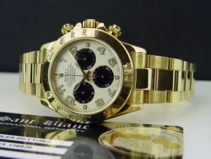 Sports Watches | Men's Watches | Sant Blanc ROLEX Mens 18kt Gold Daytona White Black Panda Arabic Dial Model 116528