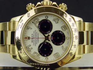 Sports Watches | Men's Watches | Sant Blanc ROLEX Mens 18kt Gold Daytona White Black Panda Arabic Dial Model 116528