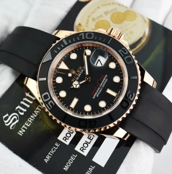 Yachting Professional Watches | Sports Watches | Sant Blanc ROLEX Mens 18kt Rose Gold Yachtmaster Model 116655