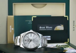 Dress Watches | Men's Watches | Sant Blanc ROLEX Mens 18kt White Gold & Stainless Steel DateJust II Silver Index Dial Model 116334