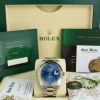 Men's Watches | Dress Watches | Sant Blanc ROLEX Mens 18kt White Gold & Stainless Steel DateJust 41 Blue Roman Model 126334