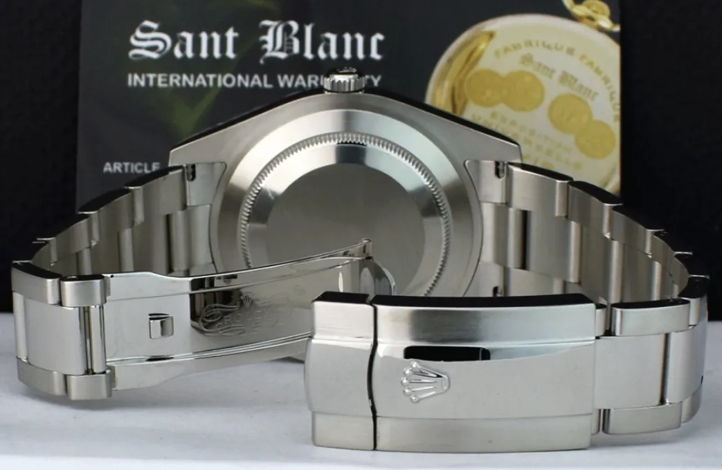 rolex_mens_kt_white_gold__6-3.webp Men's Watches | Dress Watches | Sant Blanc ROLEX Mens 18kt White Gold & Stainless Steel DateJust II Blue Roman Model 116334