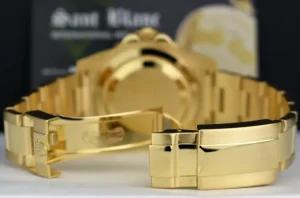 Pilots Professional Watches | Sant Blanc ROLEX Mens 18kt Yellow Gold GMT Master II Green Dial Model 116718