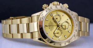 Sports Watches | Racing Professional Watches | Sant Blanc ROLEX Mens 40mm 18kt Yellow Gold Daytona Champagne Index Model 116528