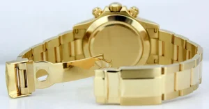 Sports Watches | Racing Professional Watches | Sant Blanc ROLEX Mens 40mm 18kt Yellow Gold Daytona Champagne Index Model 116528