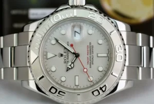 Yachting Professional Watches | Sports Watches | Sant Blanc ROLEX Mens 40mm Platinum & Stainless Steel YachtMaster Platinum Index Model 16622