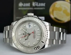 Yachting Professional Watches | Sports Watches | Sant Blanc ROLEX Mens 40mm Platinum & Stainless Steel YachtMaster Platinum Index Model 16622