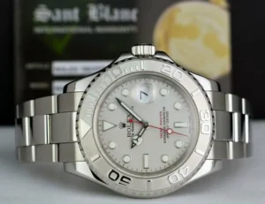 Yachting Professional Watches | Sports Watches | Sant Blanc ROLEX Mens 40mm Platinum & Stainless Steel YachtMaster Platinum Index Model 16622