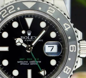 Sports Watches | Pilots Professional Watches | Sant Blanc ROLEX Mens 40mm Stainless Steel GMT Master II Black CERAMIC Bezel Model 116710LN