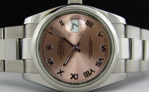 Men's Watches | Dress Watches | Sant Blanc ROLEX Men's 36mm Stainless Steel Datejust Rose Roman Dial Model 116200