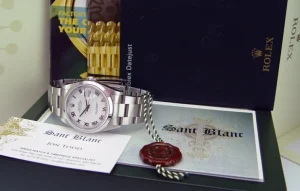 Men's Watches | Dress Watches | Sant Blanc ROLEX Men's 36mm Stainless Steel Datejust White Roman Dial Oyster Band Model 16200