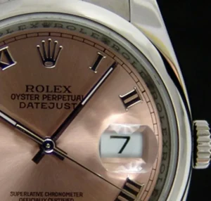 Men's Watches | Dress Watches | Sant Blanc ROLEX Men's 36mm Stainless Steel Datejust Rose Roman Dial Model 116200