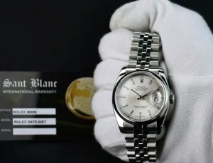 Dress Watches | Men's Watches | Sant Blanc ROLEX Mens Stainless Steel DATEJUST Silver Index Dial Jubilee Band Model 116200