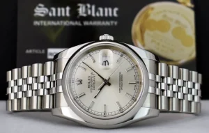 Dress Watches | Men's Watches | Sant Blanc ROLEX Mens Stainless Steel DATEJUST Silver Index Dial Jubilee Band Model 116200