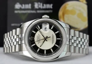Men's Watches | Dress Watches | Sant Blanc ROLEX Mens Stainless Steel Datejust 36 Black BulIseye Dial Jubilee Band Model 116200